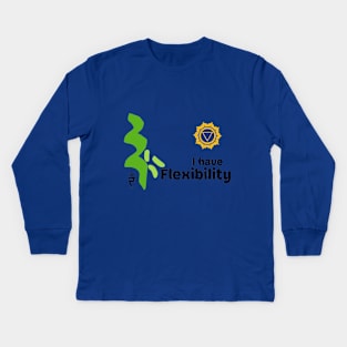 Flexibility & Solar chakra Kids Long Sleeve T-Shirt